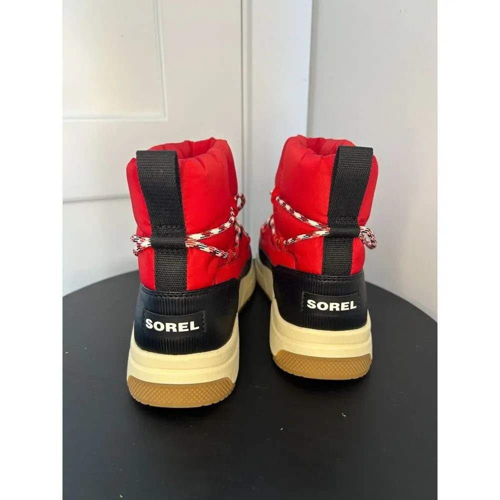 Sorel Out N About IV Mini Puffy Boots — Bright Red, Size 9 — Authentic Sample
